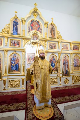 Митрополит Игнатий совершил Божественную литургию в Трехсвятительском храме г. Саратова