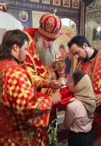 Божественная литургия в храме во имя святого апостола и евангелиста Иоанна Богослова г.Саратова