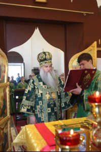 Божественная литургия в храме блаженной Ксении Петербургской г. Саратова на территории ИТК УШ-382/33