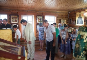 Всенощное бдение в храме во имя преподобного Сергия Радонежского с. Кошели Воскресенского района
