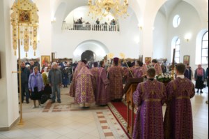 Божественная литургия в храме в честь Рождества Христова г.Саратова
