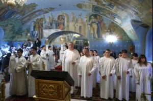 Крещальная литургия в Свято-Троицком кафедральном соборе г.Саратова