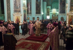 Всенощное бдение в храме в честь Сошествия Святого Духа г.Саратова