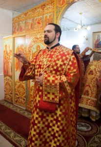 Божественная литургия в храме во имя святой блаженной Матроны Московской п.Красный Октябрь Саратовского района