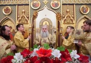 Божественная литургия в храме во имя святителя Луки (Войно-Ясенецкого), исповедника, при 3-й городской клинической больнице г. Саратова