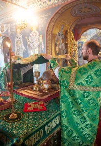 Божественная литургия в Свято-Троицком кафедральном соборе г. Саратова