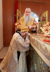 Божественная литургия на Архиерейском подворье — храме в честь иконы Божией Матери «Утоли моя печали» г.Саратова