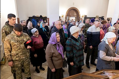 Божественная литургия в храме в честь иконы Божией Матери «Всех скорбящих Радость» г. Саратова