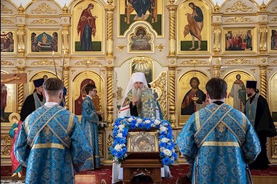 Всенощное бдение в храме в честь Казанской иконы Божией Матери р.п. Татищево