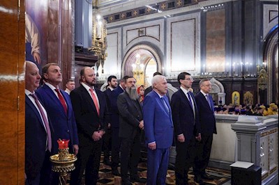 Митрополит Игнатий принял участие в Божественной литургии в день 14-й годовщины интронизации Патриарха Кирилла