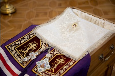 Завершилось пребывание саратовских святителей в крестовом храме епархиального управления
