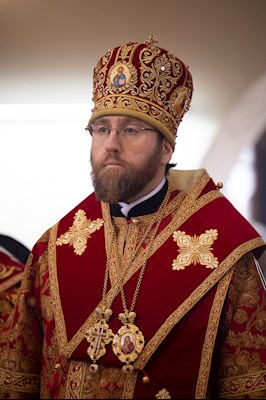 Митрополит Игнатий совершил Божественную литургию пасхальным чином в храме святого пророка Илии п. Сенной Вольского района
