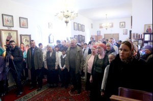 Божественная литургия в храме во имя преподобного Сергия Радонежского поселок Юбилейный г.Саратова