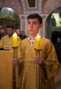Всенощное бдение в Свято-Троицком кафедральном соборе города Саратова