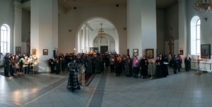 Великое повечерие с чтением канона преподобного Андрея Критского в Свято-Троицком кафедральном соборе г. Вольска