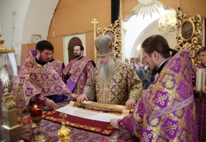 Божественная литургия в храме во имя святого благоверного князя Александра Невского г.Ртищево