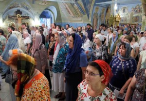 Всенощное бдение с чином Погребения Божией Матери в Свято-Троицком кафедральном соборе г. Саратова