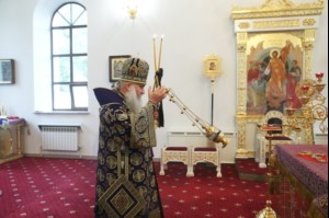 Божественная литургия в храме в честь Рождества Христова г.Саратова