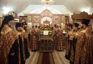 Всенощное бдение в храме во имя священномученика Космы Саратовского г. Саратова
