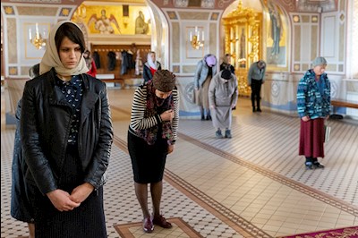 Божественная литургия в Свято-Троицком кафедральном соборе г. Саратова