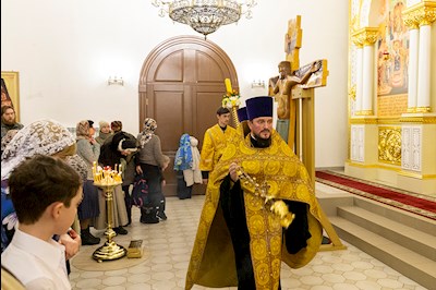 Всенощное бдение в храме святителя Спиридона Тримифунтского г. Саратова