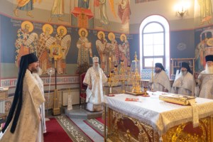 Божественная литургия в Свято-Никольском мужском монастыре г. Саратова