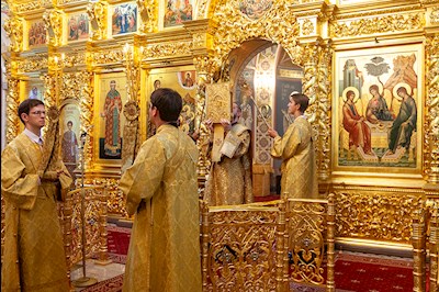 Всенощное бдение в Свято-Троицком кафедральном соборе г. Саратова