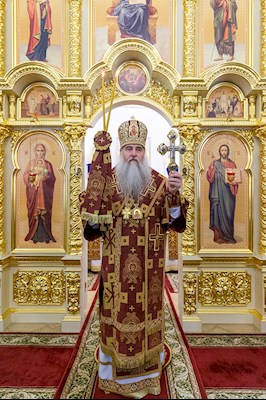 Божественная литургия в храме во имя пророка Божия Илии на Ильинской площади г. Саратова