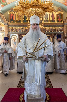 Божественная литургия в Вознесенско-Пантелеимоновском храме с. Усть-Курдюм Саратовского района