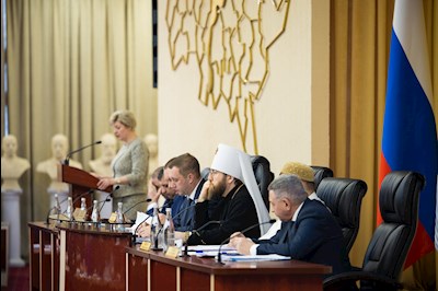 Митрополит Игнатий выступил с докладом на заседании Совета по взаимодействию с национальными и религиозными объединениями
