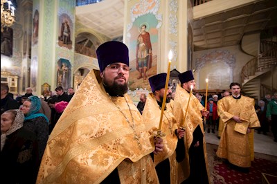 Митрополит Игнатий совершил всенощное бдение в Покровском соборе г. Саратова