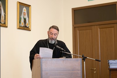 Митрополит Игнатий принял участие в защите выпускных квалификационных работ магистров в СПДС