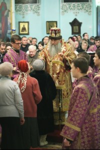 Всенощное бдение в храме в честь Сошествия Святого Духа г.Саратова