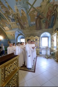 Крещальная литургия в Свято-Троицком кафедральном соборе г. Саратова