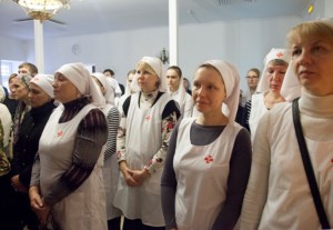 Божественная литургия в храме в честь Воздвижения Честнаго и Животворящего Креста Господня г. Саратова