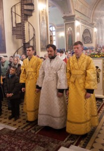 Божественная литургия в Свято-Троицком кафедральном соборе г. Покровска