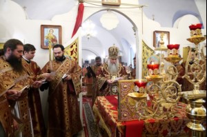 Божественная литургия в Спасо-Преображенском мужском монастыре г.Саратова