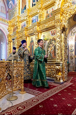 Всенощное бдение в Свято-Троицком кафедральном соборе г. Саратова