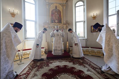 Митрополит Игнатий совершил Божественную литургию в кафедральном соборе Живоначальной Троицы г. Вольска