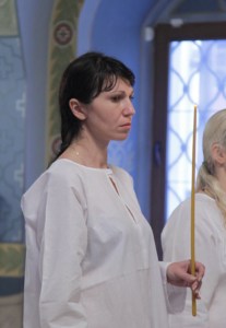 Крещальная литургия в Свято-Троицком соборе Саратова
