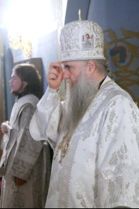 Крещальная литургия в Свято-Троицком кафедральном соборе города Саратова