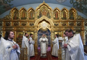 Крещальная литургия в Свято-Троицком кафедральном соборе г.Саратова