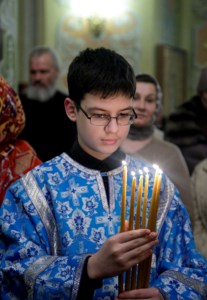 Всенощное бдение в храме в честь Покрова Пресвятой Богородицы г.Саратова