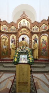 Божественная литургия в храме во имя святого равноапостольного великого князя Владимира г. Саратова