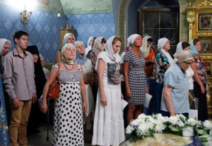 Всенощное бдение с чином Погребения Божией Матери в Свято-Троицком кафедральном соборе г. Саратова