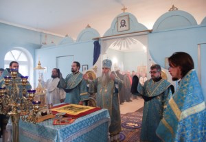 Божественная литургия в храме в честь Рождества Пресвятой Богородицы с. Ершовка (Муммовское) Аткарского района