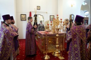 Божественная литургия в храме в честь Рождества Христова г.Саратова