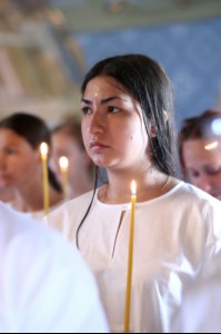 Крещальная литургия в Свято-Троицком соборе Саратова