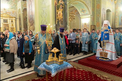 Всенощное бдение в Покровском храме г. Саратова
