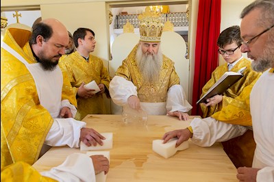 Великое освящение храма Сорока Севастийских мучеников г. Саратова и Божественная литургия в новоосвященном храме
